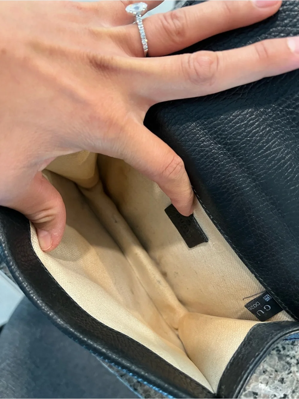 Gucci Dionysus Small Black Pebbled Shoulder Bag